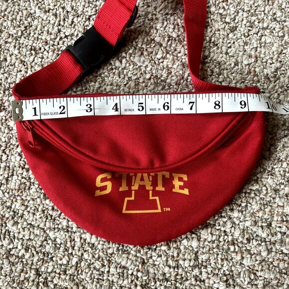 Iowa State Fanny Pack Waist Bag Cyclones College Gear Football IS Red Buckle - Picture 7 of 9